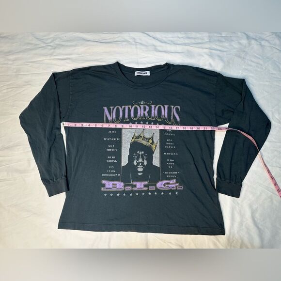 NWOT Daydreamer Notorious B.I.G. Long Sleeve Graphic Tee Oversized 90s Hip-Hop S - Picture 6 of 10